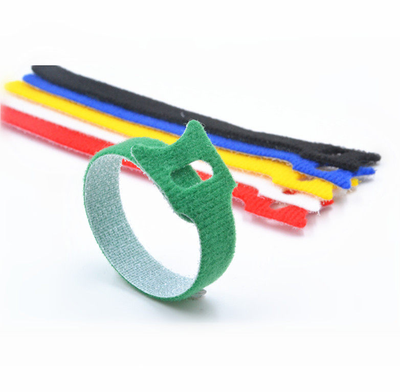 彩色背靠背魔术贴绑线带/理线带/扎带15cm