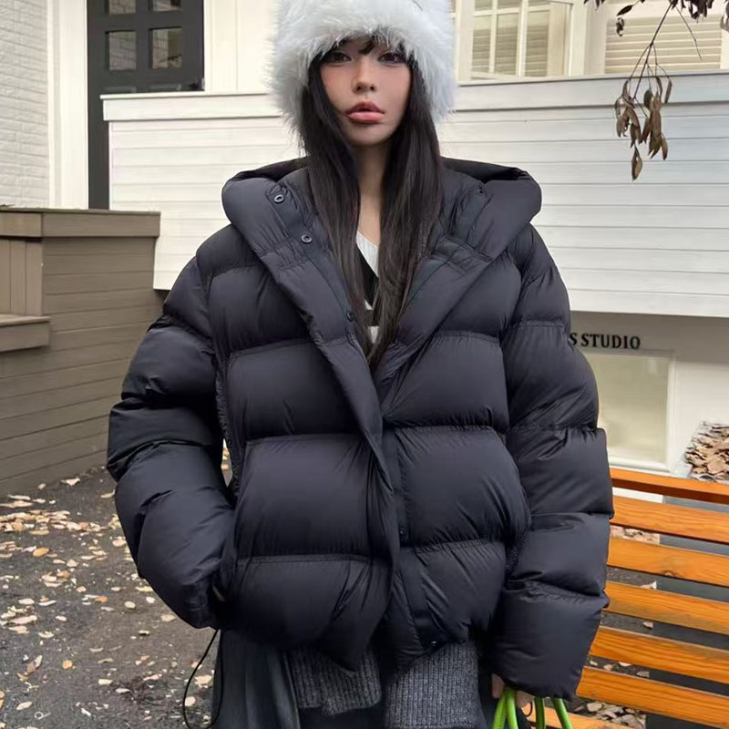 penny休闲时尚连帽短款羽绒服女