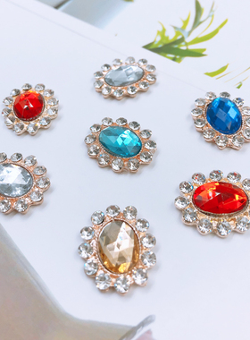 diy手工发饰材料 头饰珍珠花盘钻扣 手机合金饰品配件蝴蝶结Z187