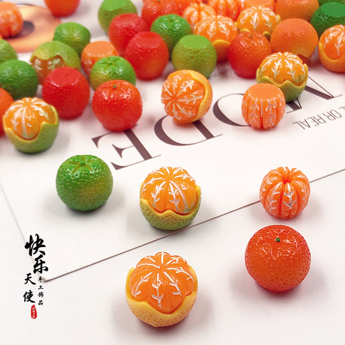 卡通水果橘子树脂奶油胶手机壳