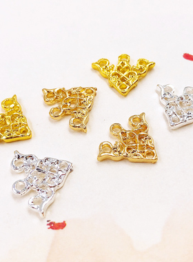 diy手工古风汉服发簪步摇头饰配件 16X13MM合金保色三角吊坠109#