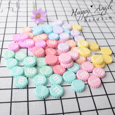 新款可乐瓶盖系列树脂贴片儿童创意DIY发夹发瓶盖饰品配件sz48