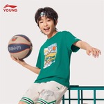 李宁儿童速干上衣25夏季新款男大童透气舒适半袖潮流百搭运动T恤