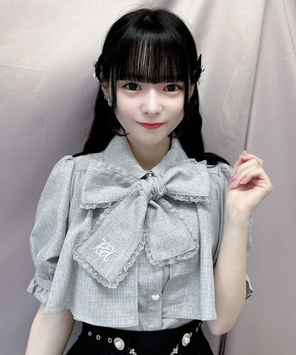 衬衫丝带斗篷绣花短袖女士量产型