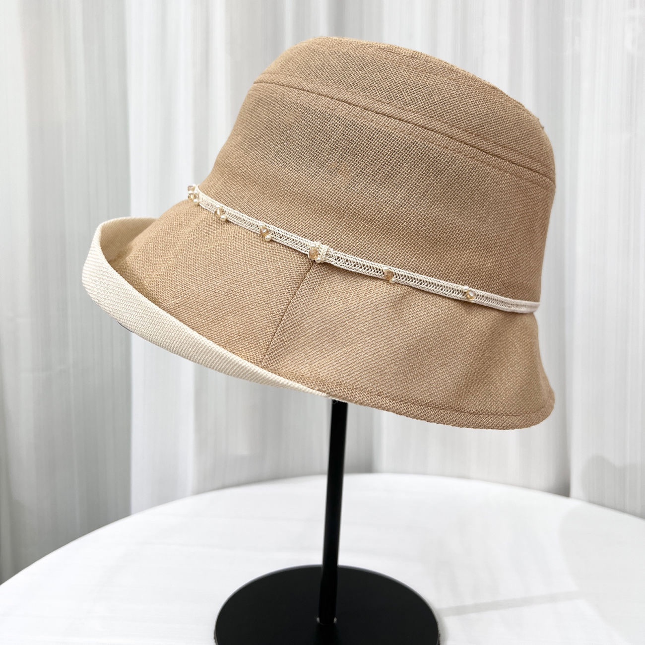 日本和纸帽子女春夏季太阳帽防紫外线遮阳帽防晒2025年时尚渔夫帽