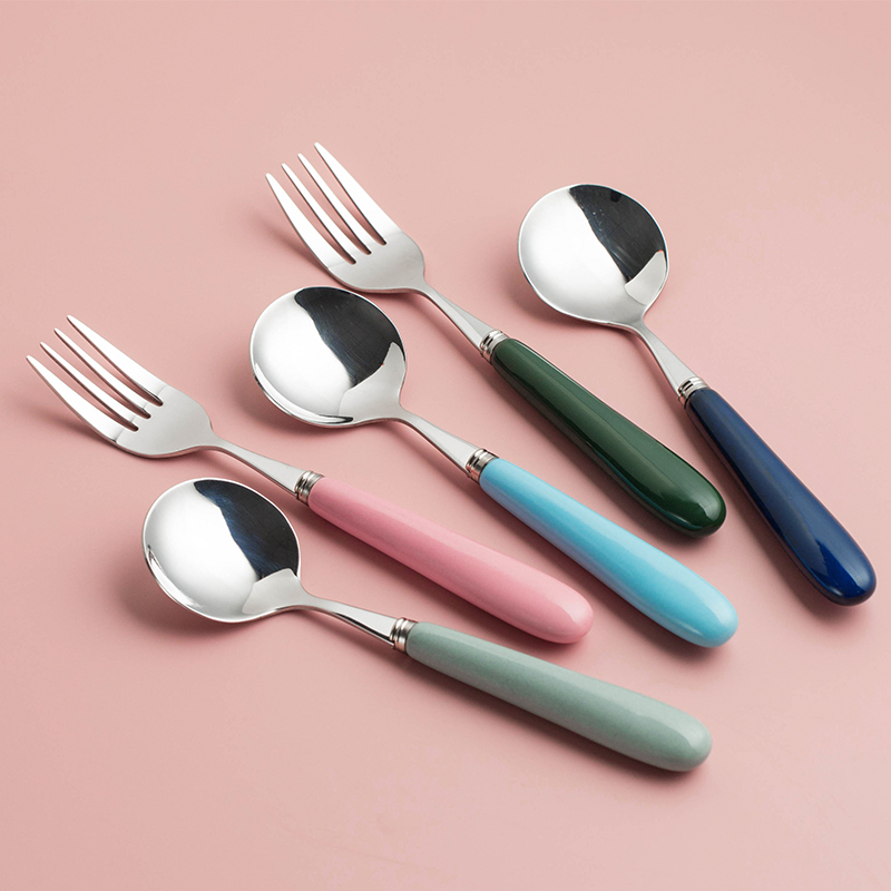 Cybil蓝粉便携餐具圆心西瓜勺