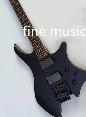 亚光黑韩产琴桥无头电吉他白蜡木headless electric guitar