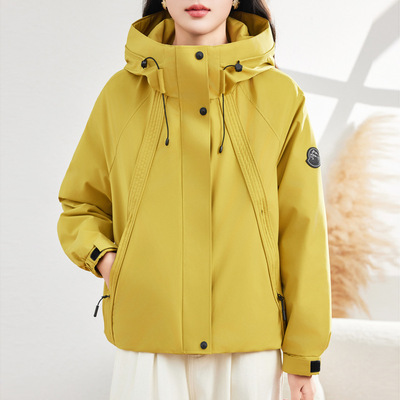 短款鹅绒羽绒服外套女小个子上衣