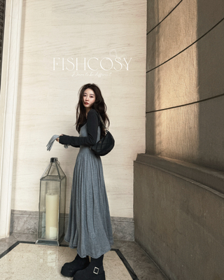 法式唯美！ 针织卷边长裙 浪漫叠穿吊带裙 韩国2026春 夏威夷人鱼