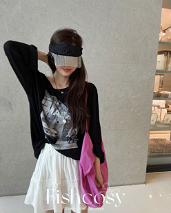 怎么会那么显瘦！韩国新品 薄款 软防晒长袖T恤 夏威夷人鱼