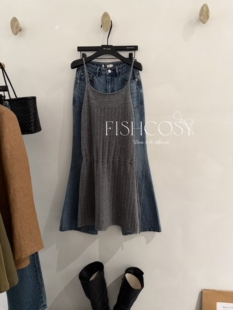 针织吊带羊毛连衣裙 慵懒风巨显瘦 单穿叠穿打底 实拍图 镂空裙