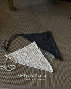 镂空针织三角巾屁帘 法式 超百搭显瘦 独家加大加宽设计 韩国现货