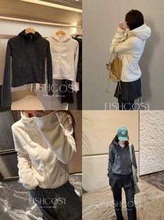 韩国2025新款 修身 卫衣外套 自留连帽抓绒开衫 夏威夷人鱼 不紧绷