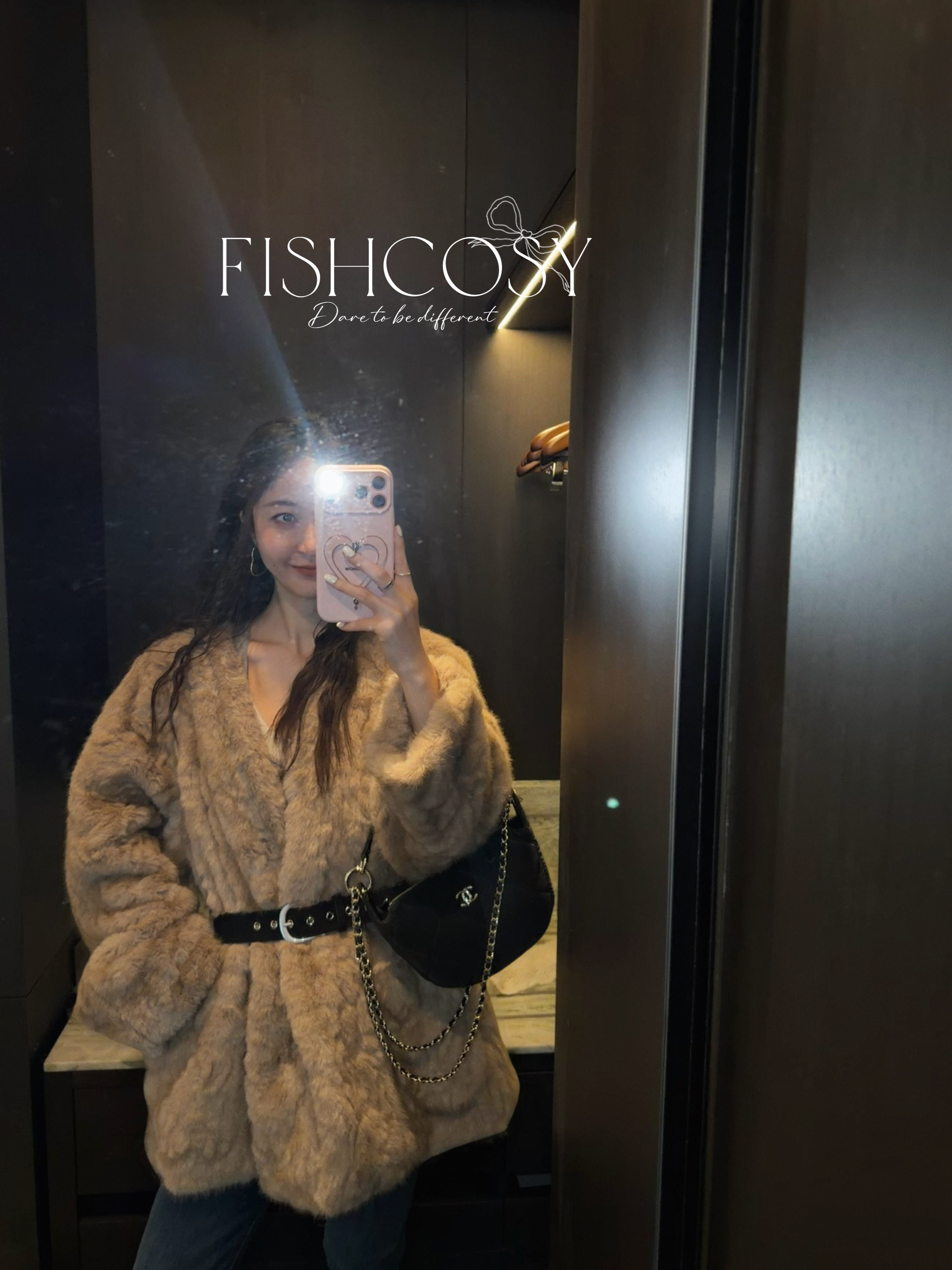 超软！仿獭兔皮草大衣 舒适廓形环保毛毛外套  韩国新品 My fish,女装/女士精品,皮草,淘宝优惠券,粉丝福利购,淘宝优惠卷