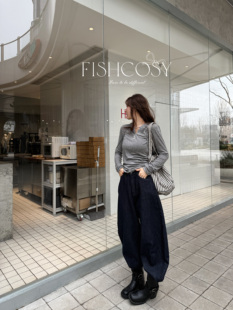 韩国新品 原牛色老爹裤