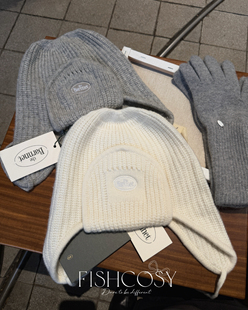 韩国新品 羊毛混纺护耳针织帽保暖毛线帽