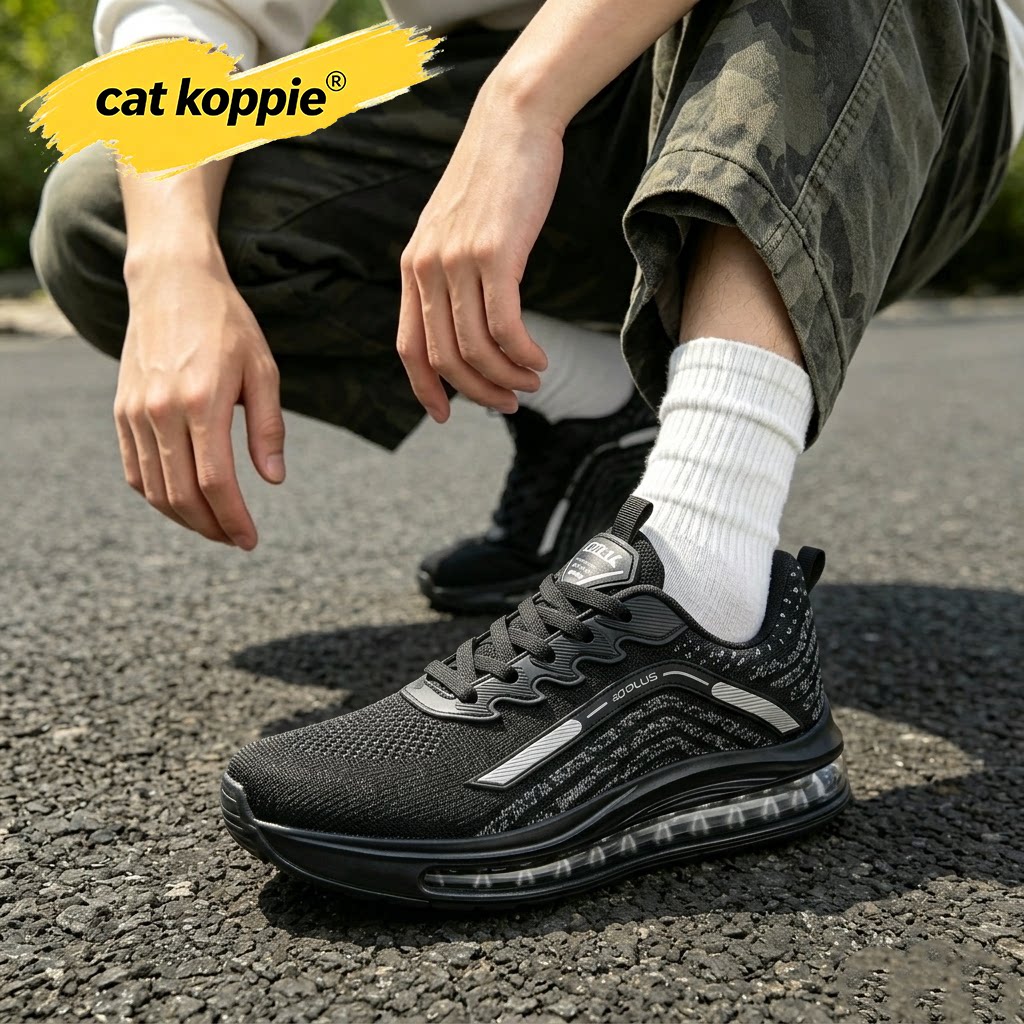 Cat Koppie男鞋2026新款透气飞织网面运动鞋男轻便软底休闲跑步鞋