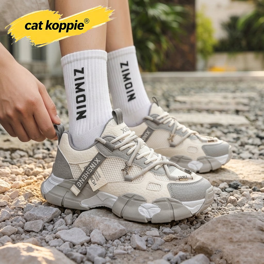 Cat Koppie老爹鞋男2026秋季薄款透气鞋子运动休闲鞋厚底增高男鞋