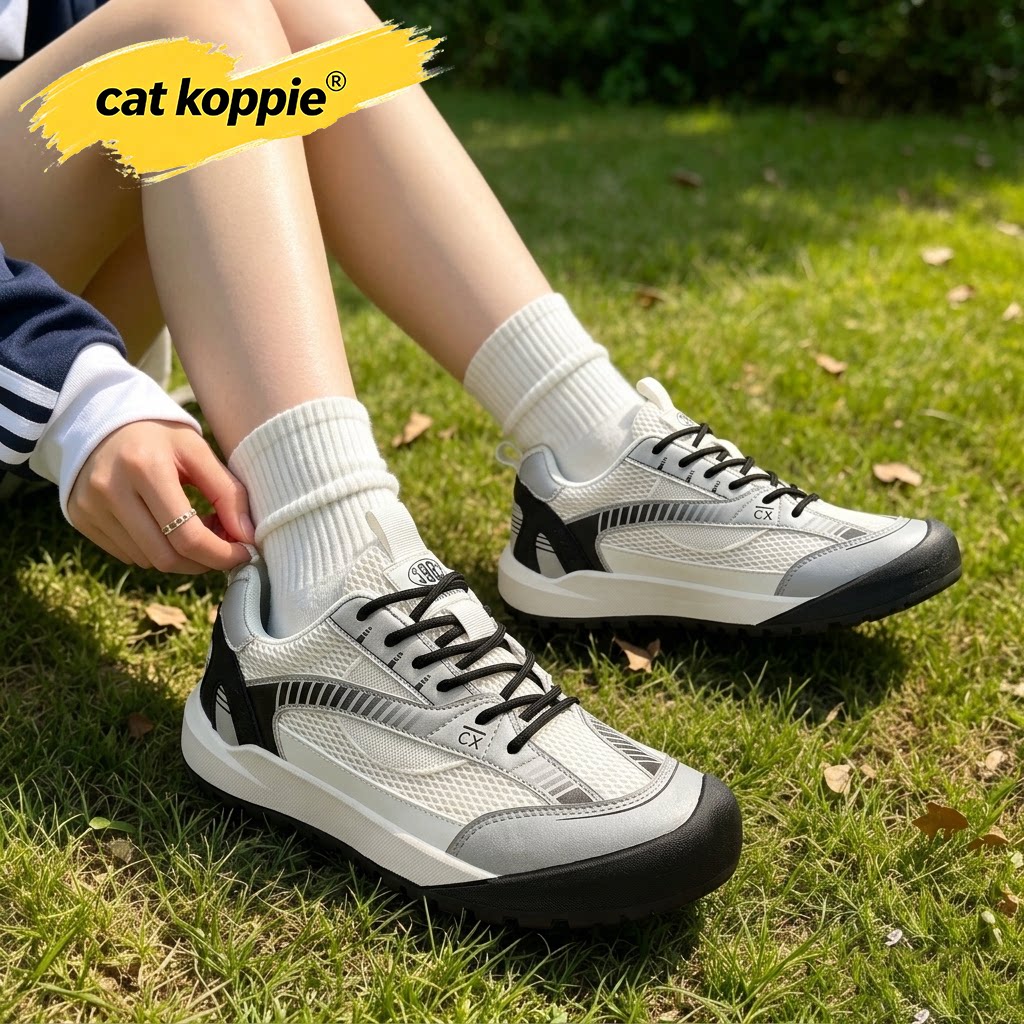 Cat Koppie2026秋季新款宽头拼色阿甘鞋男款不闷脚网面徒步鞋