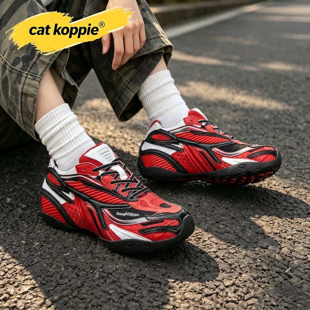Cat Koppie拼色复古休闲系带2026秋季新款增高赛车老爹运动鞋
