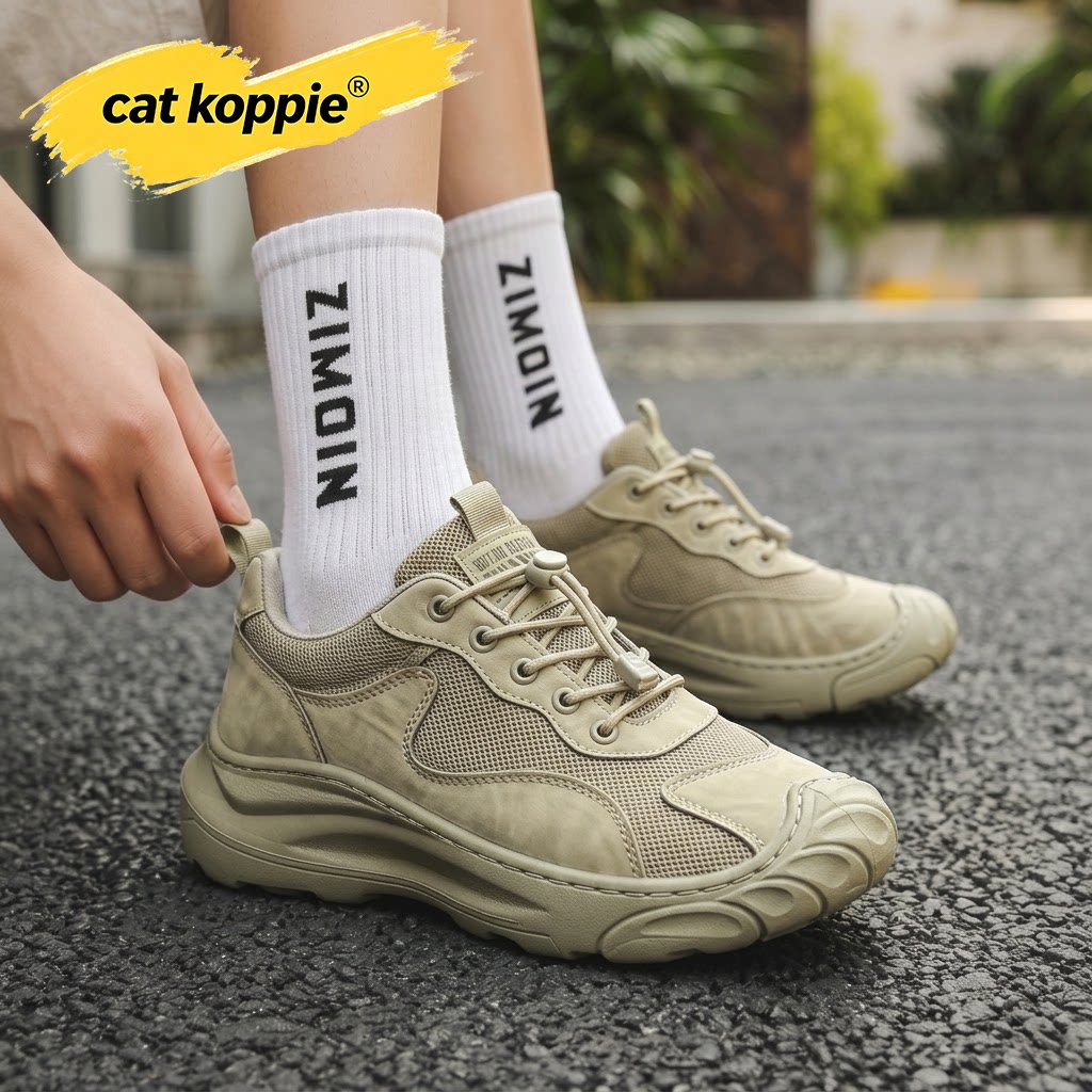 Cat Koppie男鞋2026新款网面运动休闲登山鞋秋季防滑软底男阿甘鞋