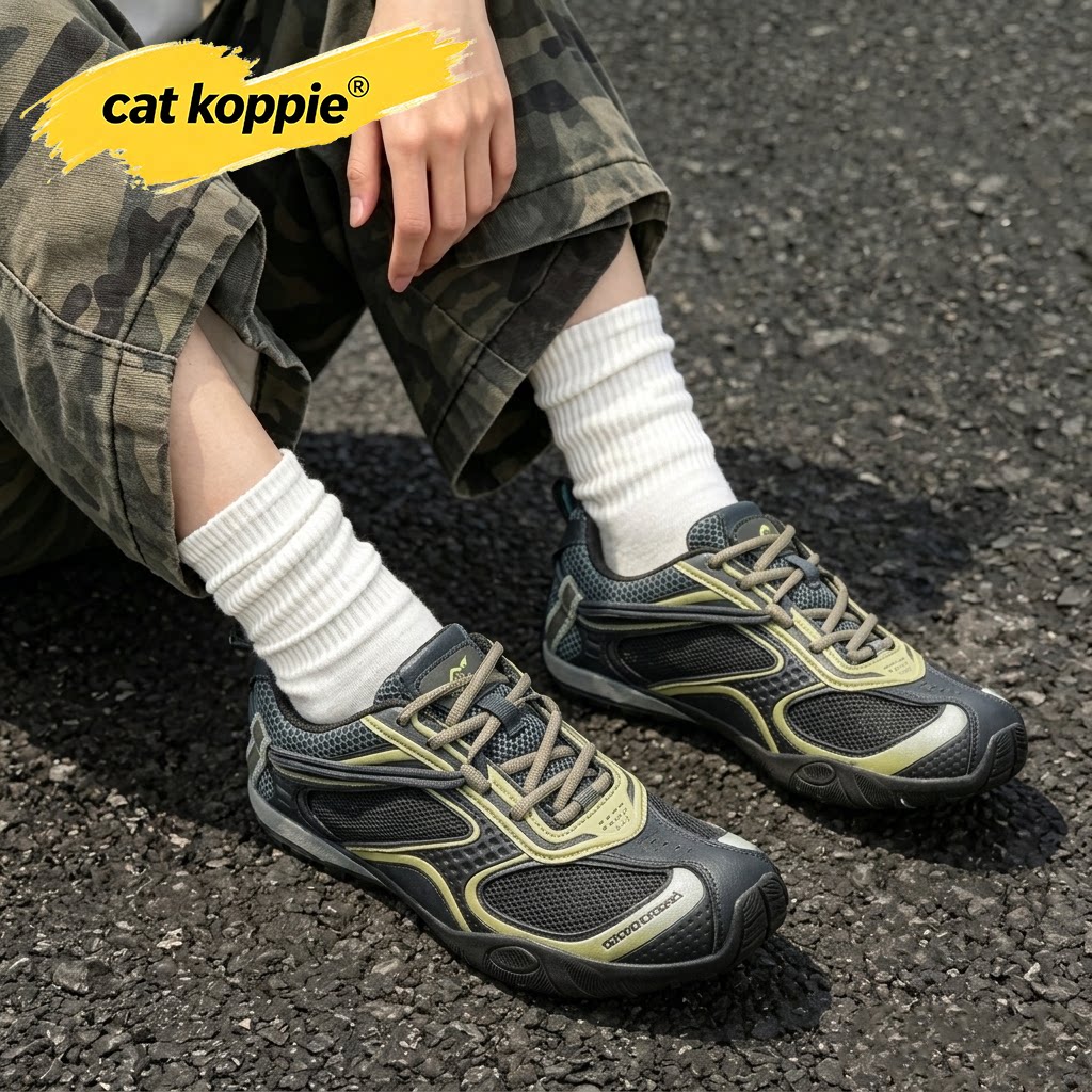 Cat Koppie新款内增高厚底情侣款老爹鞋赛车鞋户外休闲运动鞋男