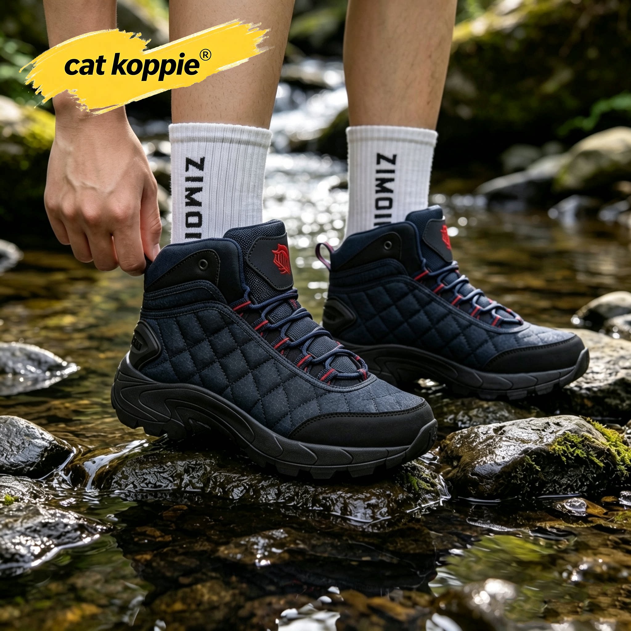 Cat Koppie户外登山鞋男秋冬季防水防滑徒步越野旅游休闲运动鞋