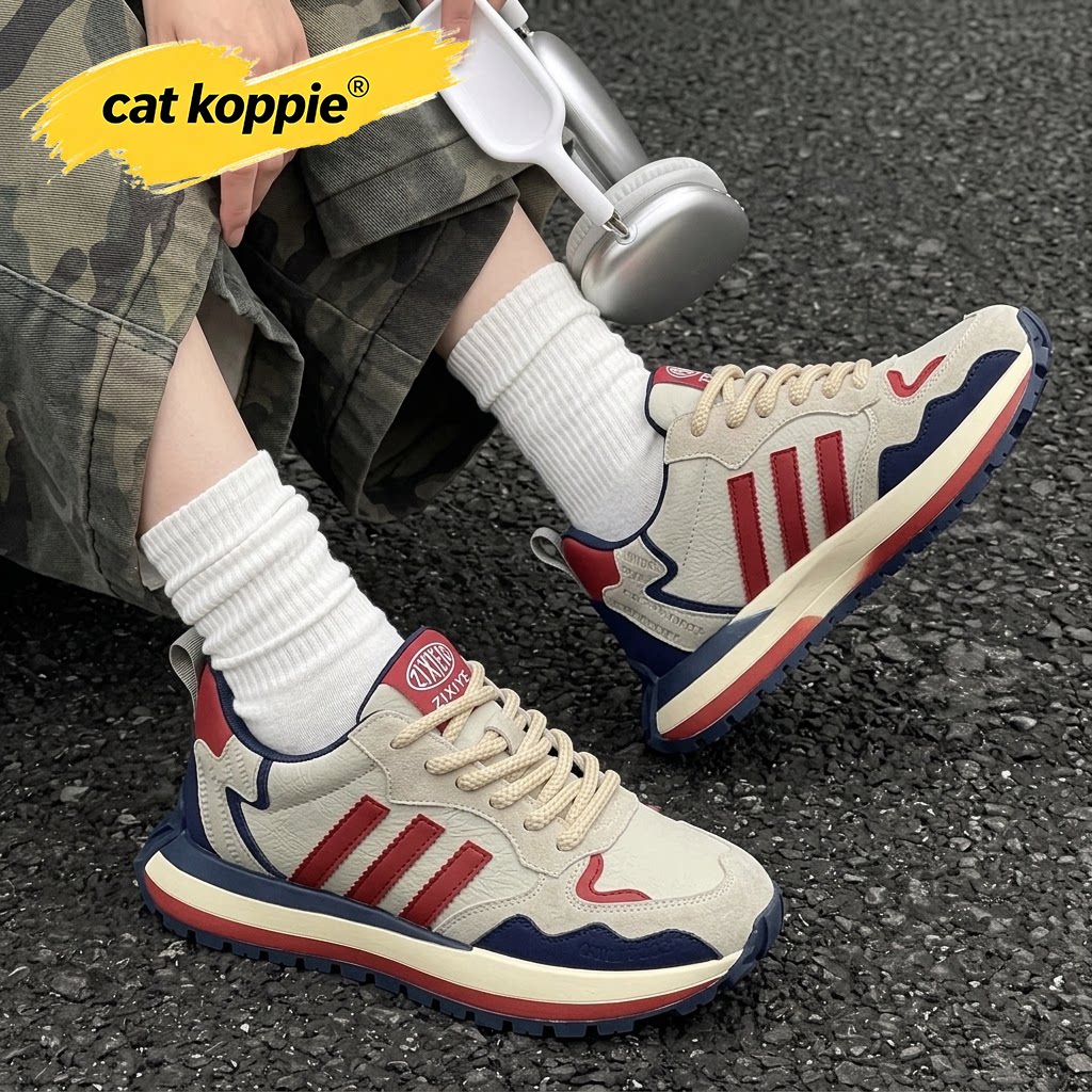 Cat Koppie男鞋秋季透气2026新款休闲阿甘鞋子跑步运动鞋老爹鞋