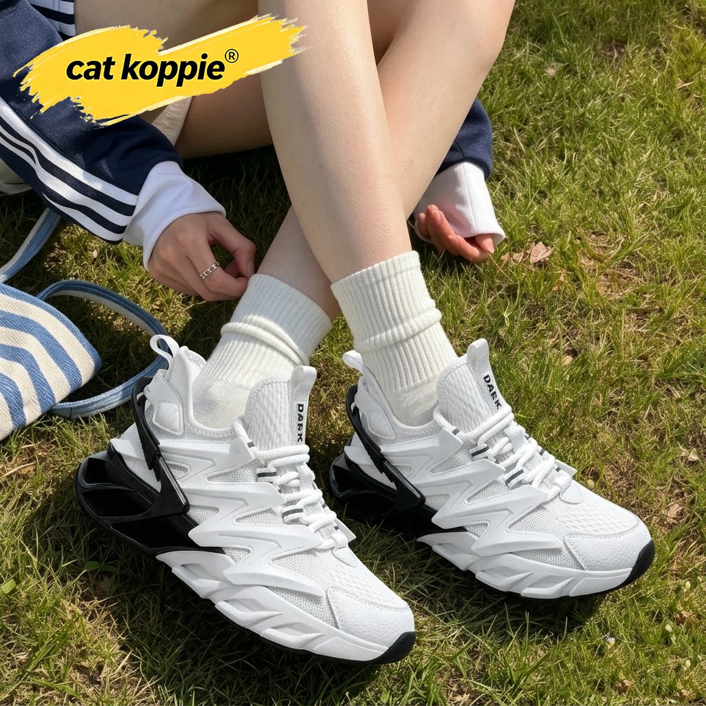 Cat Koppie男鞋秋季透气薄款飞织网面防滑软底休闲跑步运动潮鞋