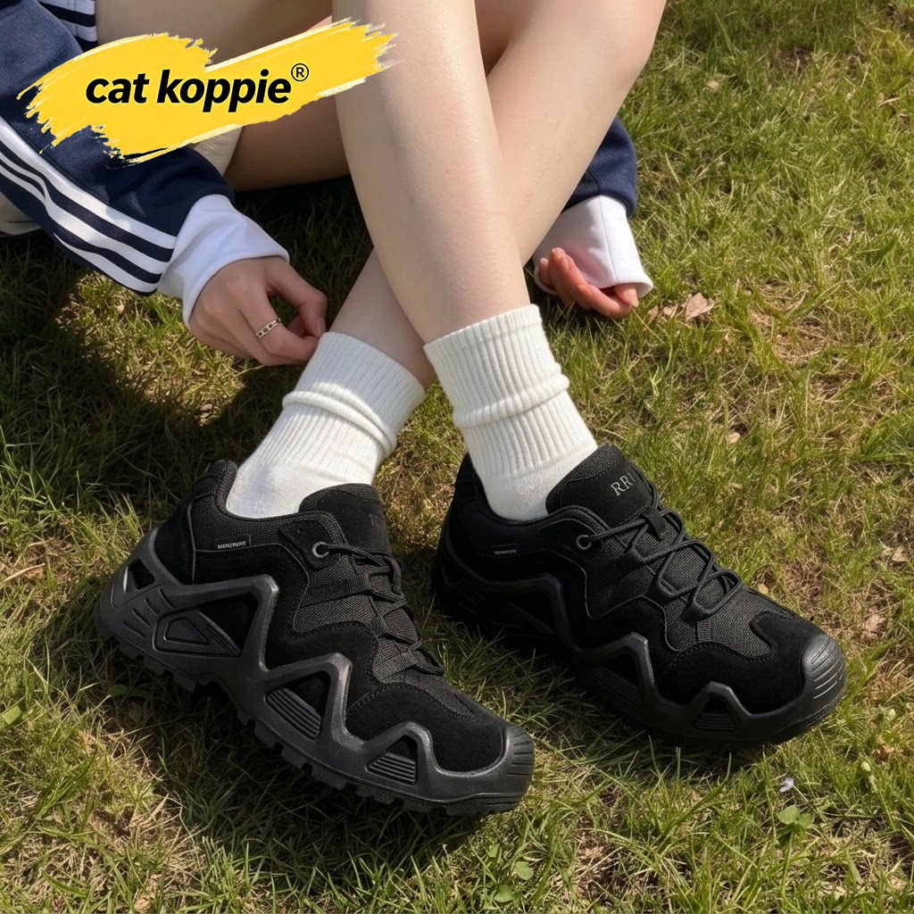 Cat Koppie男士厚底高帮户外徒步登山鞋耐磨防滑越野漫步休闲鞋