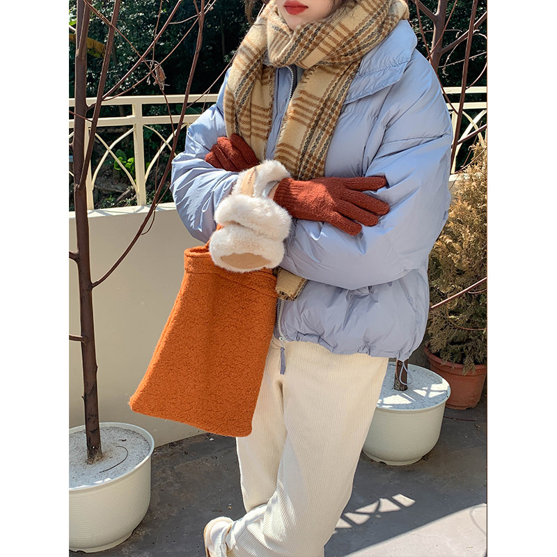 实拍立领保暖羽绒服女秋冬202羽绒服