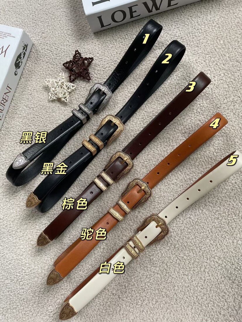 韩国东大门代购EO牛皮穿孔女腰带
