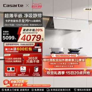卡萨帝揽光小炫风pro抽油烟机家用厨房海盐白色变频以旧换新Y8
