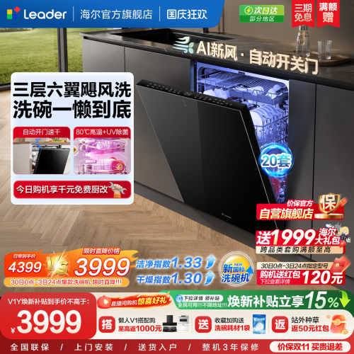 统帅20套大容量懒人智能洗碗机