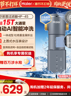 海尔净水器前置过滤器家用自来水全自动正反冲洗大流量防爆HP45