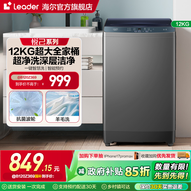 统帅12kg大容量全自动波轮洗衣机