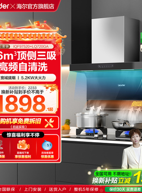 海尔出品统帅油烟机燃气灶一套家用厨房烟灶套装换新补贴 92DPlus