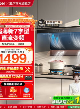 换新补贴|海尔出品统帅抽油烟机92DPlus厨房家用变频顶侧三吸官方