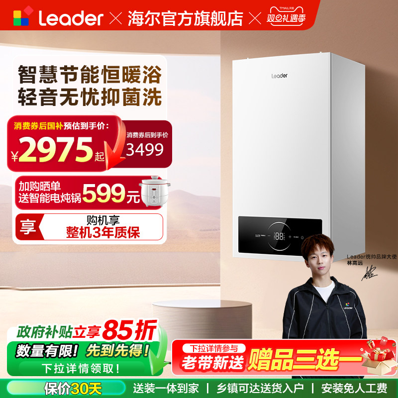 海尔出品统帅燃气采暖壁挂炉天然气家用节能热水器地暖锅炉LA1