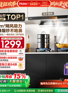 [26年新品]海尔抽油烟机燃气灶一套家用大吸力欧式烟灶套装T11Pro