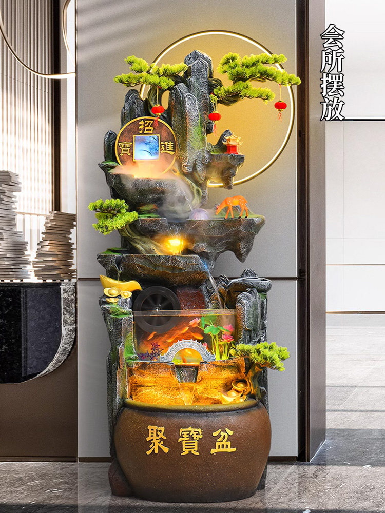 행운의 가산장 유수장식 분수장식 풍수바퀴 거실 복풍수구슬 회사개업선물