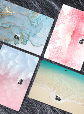 适用微软surface PRO7电脑贴纸PRO6贴膜平板电脑全套背膜pro4保护贴膜配件PRO5背贴膜送侧边贴