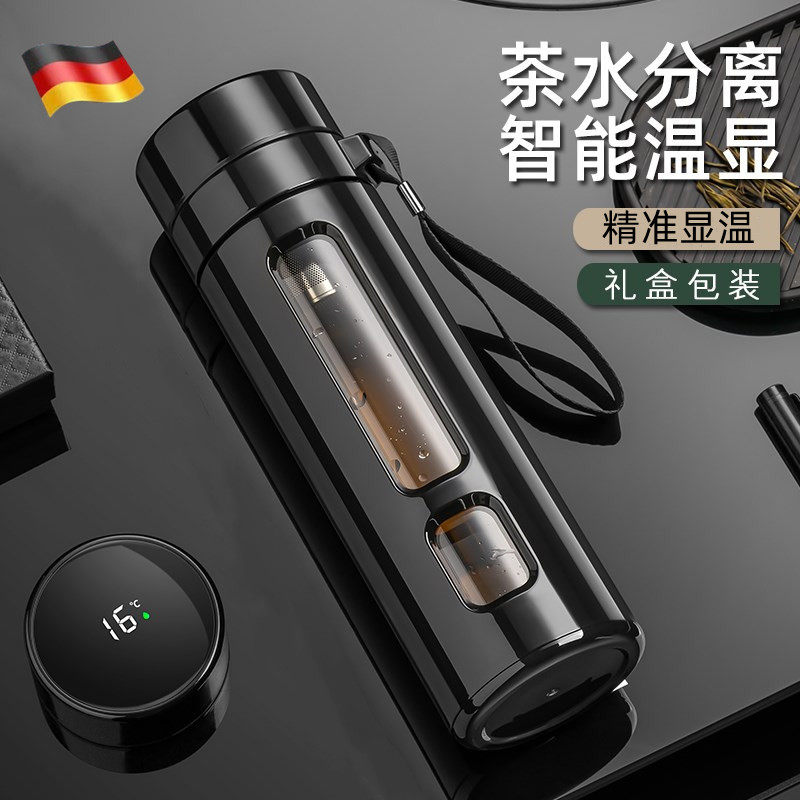 德国杯子男生茶水分离泡茶杯个人专用水杯办公高档双层玻璃杯防摔,餐饮具,玻璃杯,淘宝优惠券,粉丝福利购,淘宝优惠卷