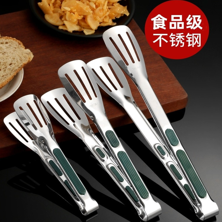加厚不锈钢夹子食品夹厨房防烫牛排夹菜食物商用烧烤烤肉面包防滑