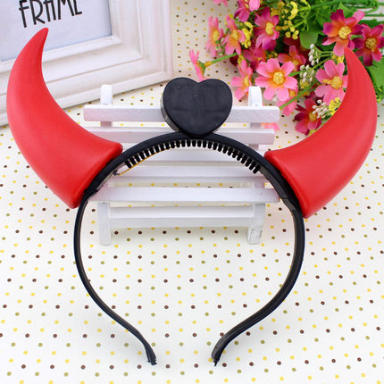 千奇坊圣诞节道具发光牛角 带灯牛角头箍灯化妆舞会装饰品