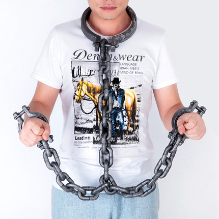 千奇坊万圣节条子与囚犯衣服囚人服装女囚衣服男囚服男囚犯衣服