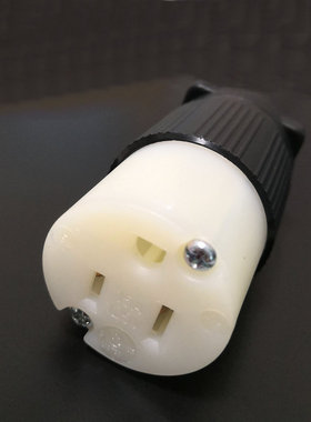 白色J-712美式引挂式插座15安125V台湾嵘光OLYMPIA五洲UL 5-15P