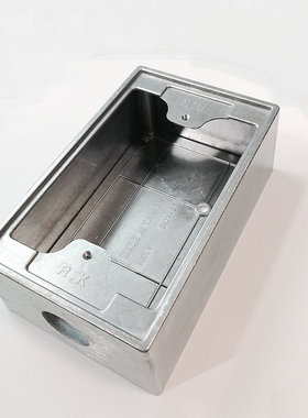 中国台湾产美规插座配套底盒BOX-01铝制AL金属盒明装暗装118 120