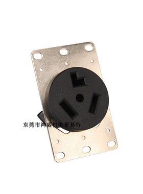 大功率电器暗装插座 NEMA 10-30R 30A AC125V250V 3P工业电源三插