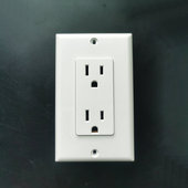 中国国产优质美规双联插座NEMA 15R含盖板儿保插座118型防尘UL